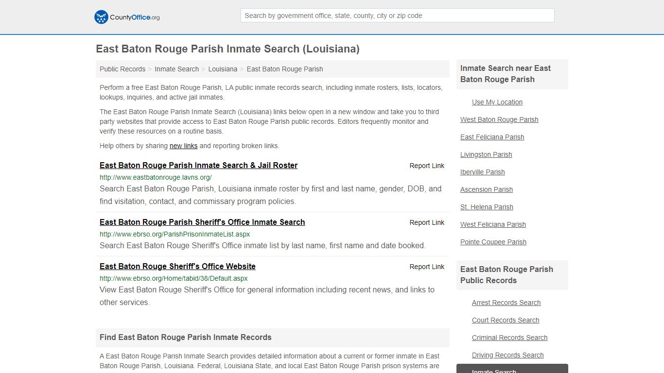 Inmate Search - East Baton Rouge Parish, LA (Inmate ...